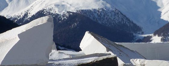 Marmor und Schnee in Laas/Südtirol